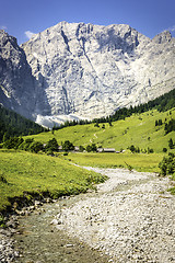 Image showing Rock face in the Alps