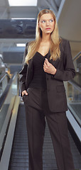 Image showing Young beautiful smiling business woman