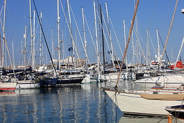 Image showing Pleasure boats and yachts