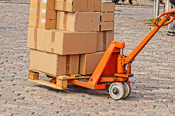 Image showing Fork pallet truck