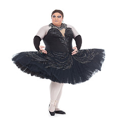 Image showing Drag queen dancing in a tutu