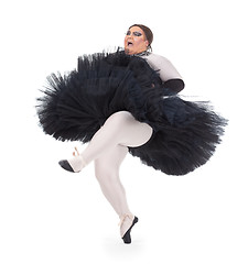 Image showing Drag queen dancing in a tutu