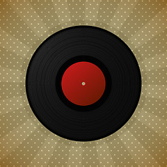 Image showing Black vinyl record