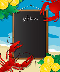 Image showing Sea food menu