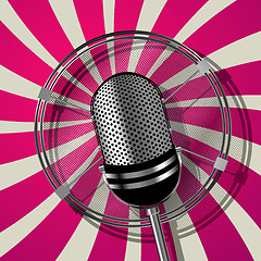 Image showing Retro style microphone