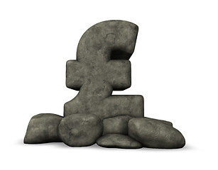 Image showing stone pound sterling symbol