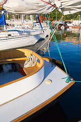 Image showing Yachts in marina