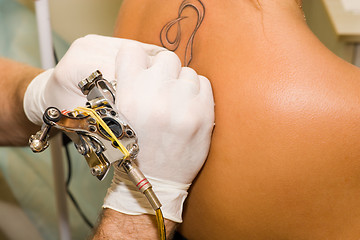 Image showing tattoo making