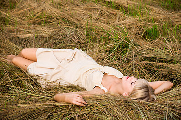 Image showing relaxing girl