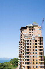 Image showing construction near sea gulf.