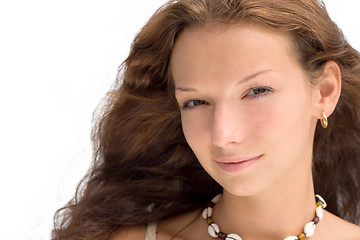 Image showing Isolated girl on white