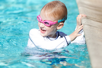Image showing boy at the pool