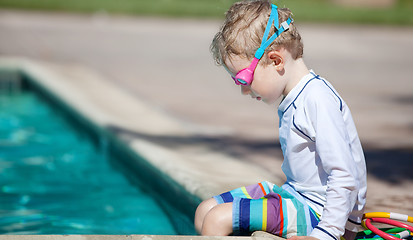 Image showing boy in the pool