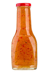 Image showing Bottle of sweet asian chilli sauce