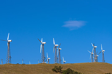 Image showing Wind turbine towers