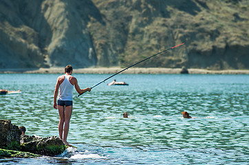 Image showing Fishing man