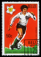 Image showing Stamp printed by Belize, shows World Football Championship