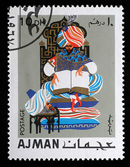 Image showing Stamp printed by Ajman shows Oriental fairy tales