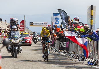 Image showing Yellow Jersey on Mont Ventoux