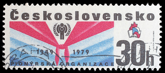 Image showing Stamp from Czechoslovakia shows image commemorating the 30th anniversary of the Pioneer movement for children in Czechoslovakia