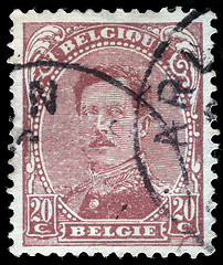 Image showing Stamp printed in Belgium shows portrait King Albert I