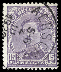 Image showing Stamp printed in Belgium shows portrait King Albert I