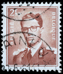 Image showing Stamp printed in Belgium shows King Baudouin