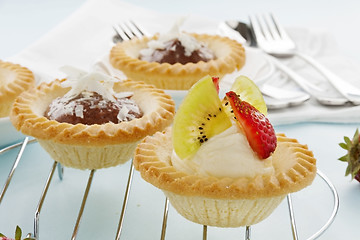 Image showing Cream Strawberry Tart