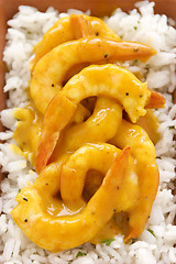 Image showing Curried Shrimps