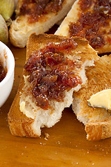 Image showing Fig Jam Toast