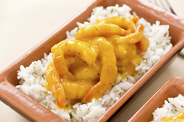 Image showing Curried Shrimps