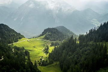 Image showing View from Herzogstand Bavaria Germany