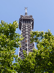 Image showing View on the Eiffel tower