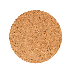 Image showing Circular cork trivet isolated