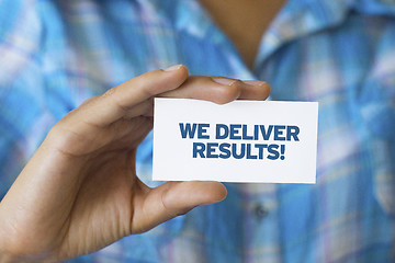 Image showing We Deliver Results