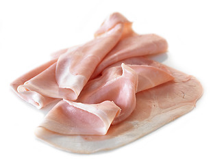 Image showing sliced pork ham