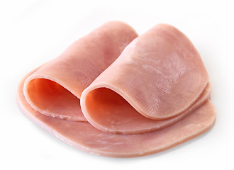 Image showing sliced pork ham