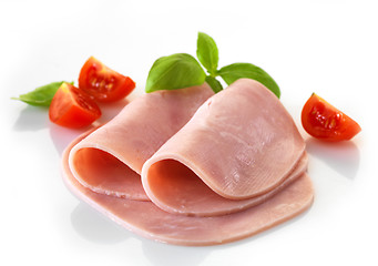 Image showing sliced pork ham