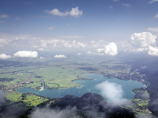 Image showing View from Herzogstand to Kochelsee