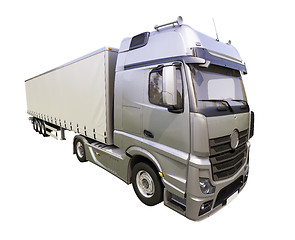 Image showing Semi-trailer truck isolated