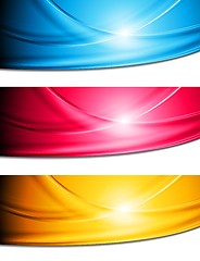 Image showing Bright vector waves banners