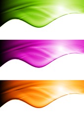 Image showing Bright vector waves banners