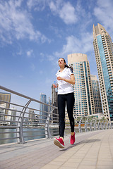 Image showing woman jogging at morning