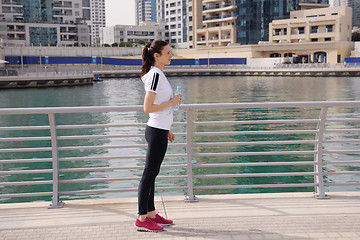 Image showing woman jogging at morning