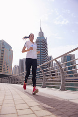 Image showing woman jogging at morning