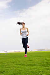 Image showing woman jogging at morning