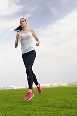 Image showing woman jogging at morning