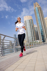 Image showing woman jogging at morning