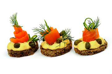 Image showing Smoked Salmon Snacks