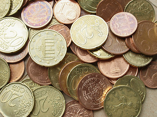 Image showing Euro coins background